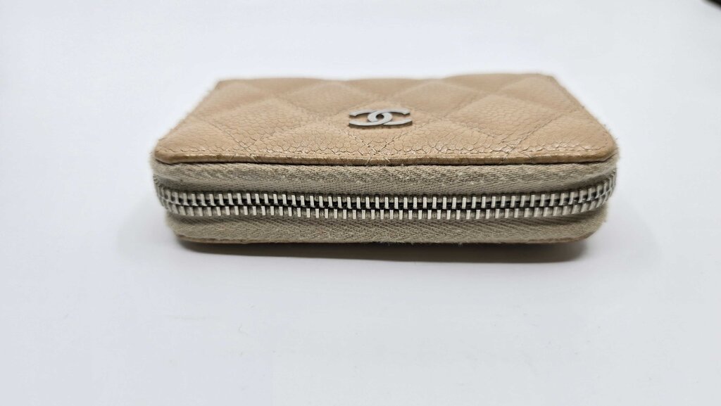 Chanel Cavier Zip Around Mini Wallet