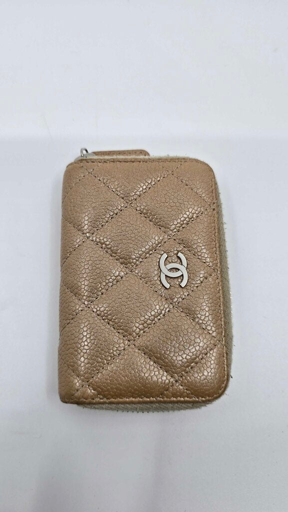 Chanel Cavier Zip Around Mini Wallet