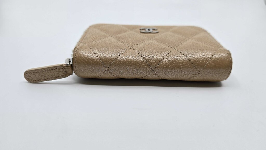 Chanel Cavier Zip Around Mini Wallet