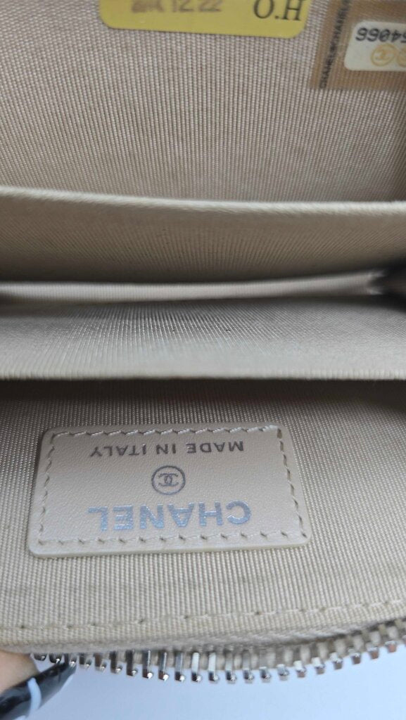 Chanel Cavier Zip Around Mini Wallet