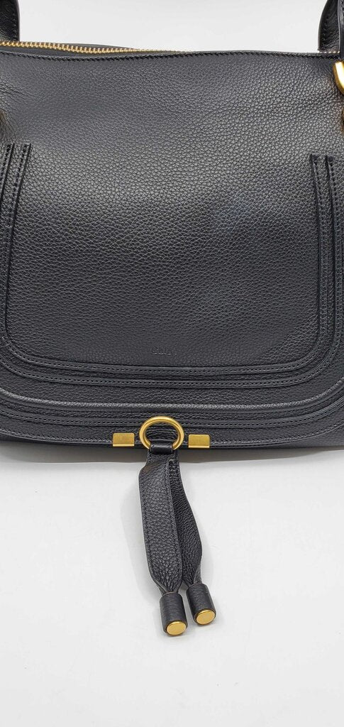 Chloe Marcie Large Double Carry Satchel Grained Leather