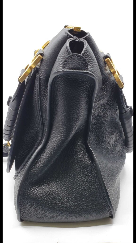 Chloe Marcie Large Double Carry Satchel Grained Leather