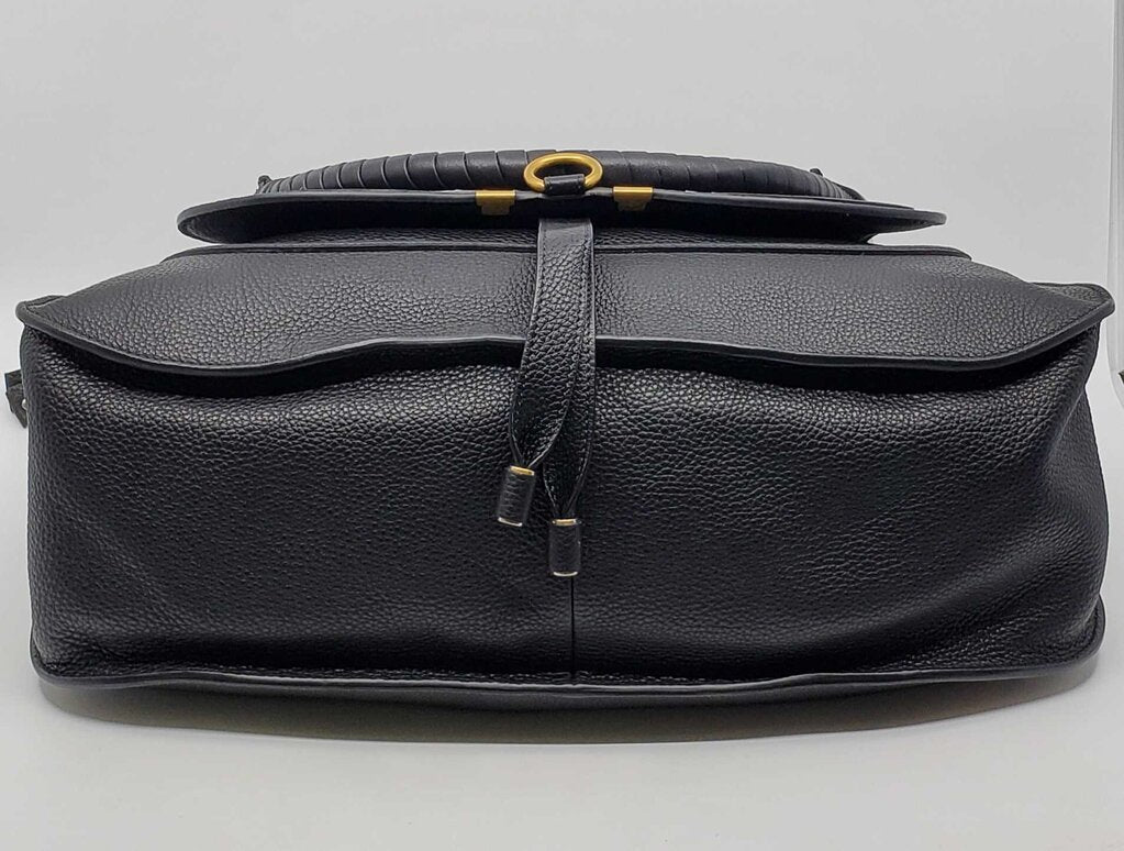 Chloe Marcie Large Double Carry Satchel Grained Leather