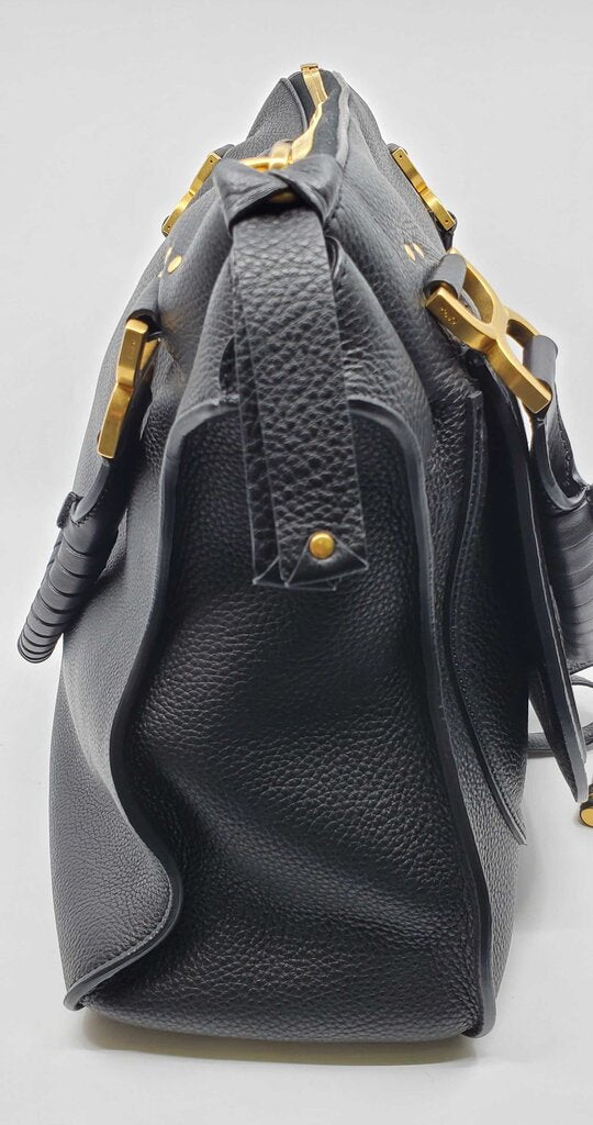 Chloe Marcie Large Double Carry Satchel Grained Leather