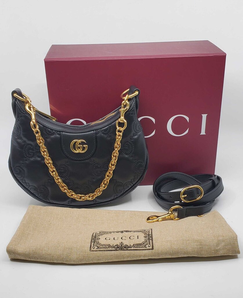 Gucci GG Calfskin Matelasse Mini Slim Chain Shoulder Bag