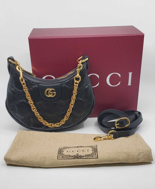 Gucci GG Calfskin Matelasse Mini Slim Chain Shoulder Bag