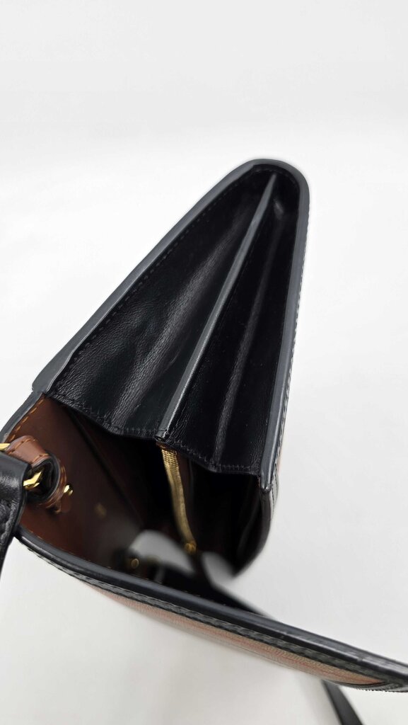 Burberry Icon Stripe E-Canvass Wallet w/ Detachable Strap