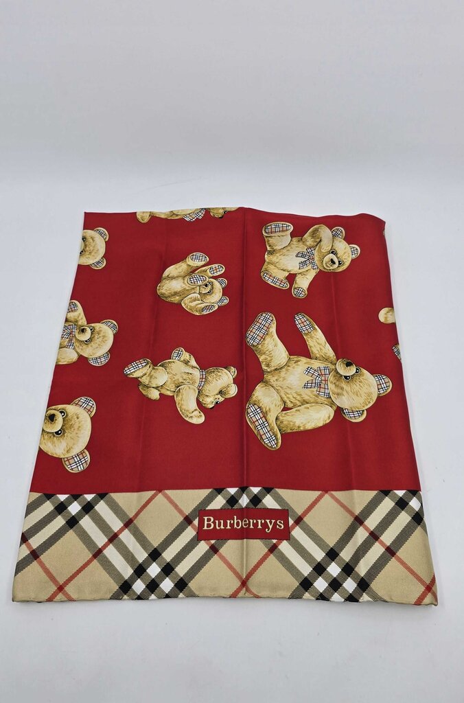 Burberry Vintage Silk Bear Scarf