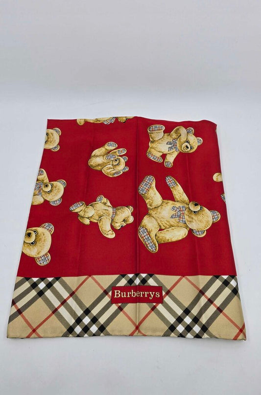 Burberry Vintage Silk Bear Scarf