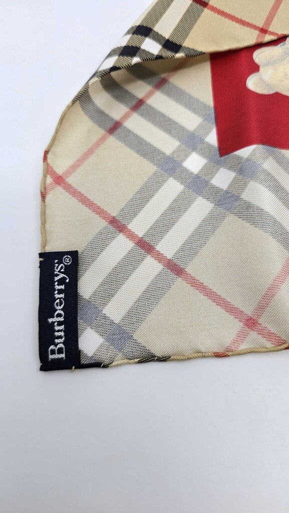 Burberry Vintage Silk Bear Scarf