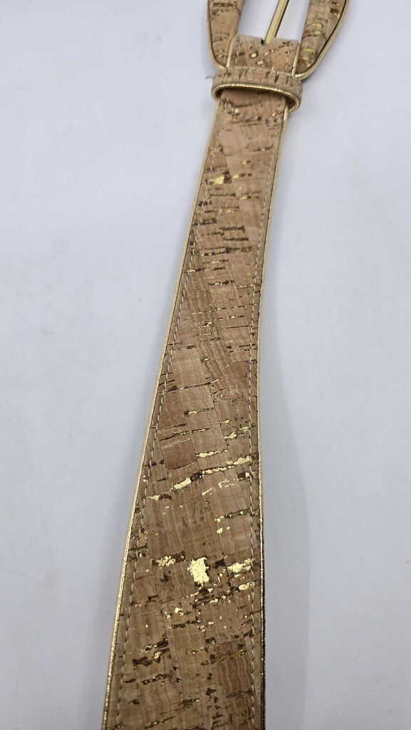 Oscar De La Renta Cork & Leather Belt