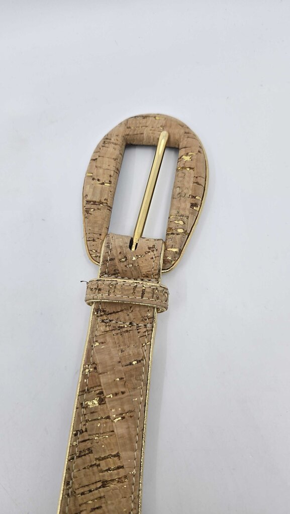 Oscar De La Renta Cork & Leather Belt