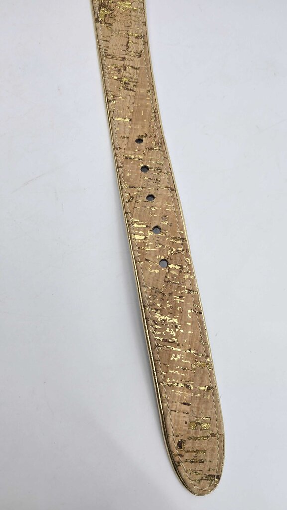 Oscar De La Renta Cork & Leather Belt