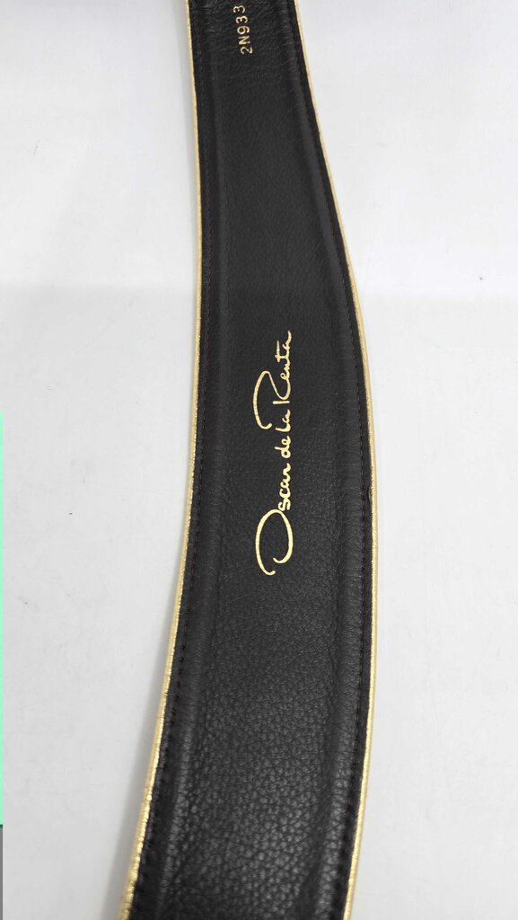 Oscar De La Renta Cork & Leather Belt