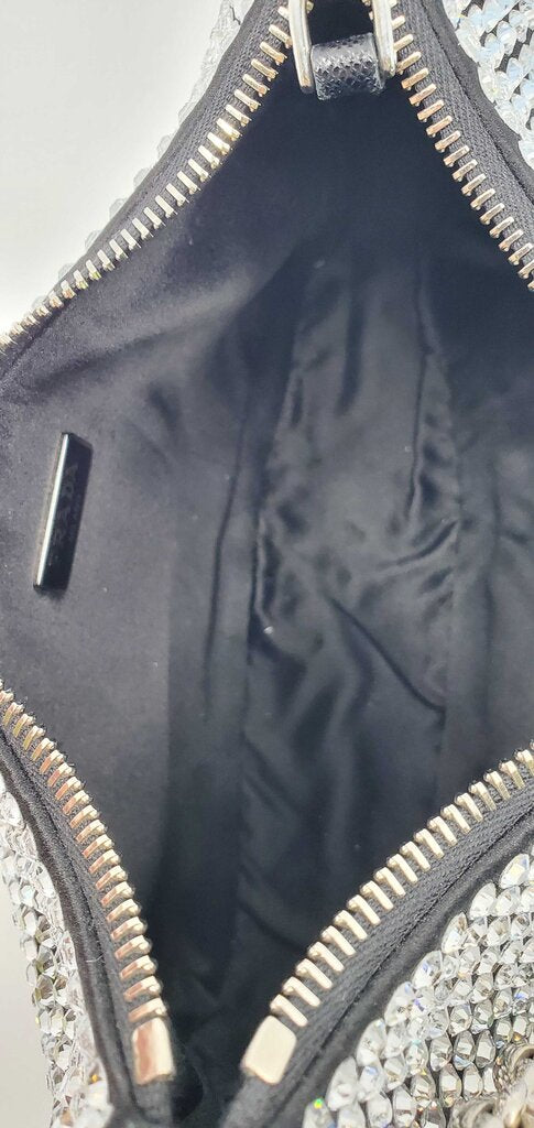 Prada Re-Edition 2005 Shoulder Bag Satin Crystal Embellished