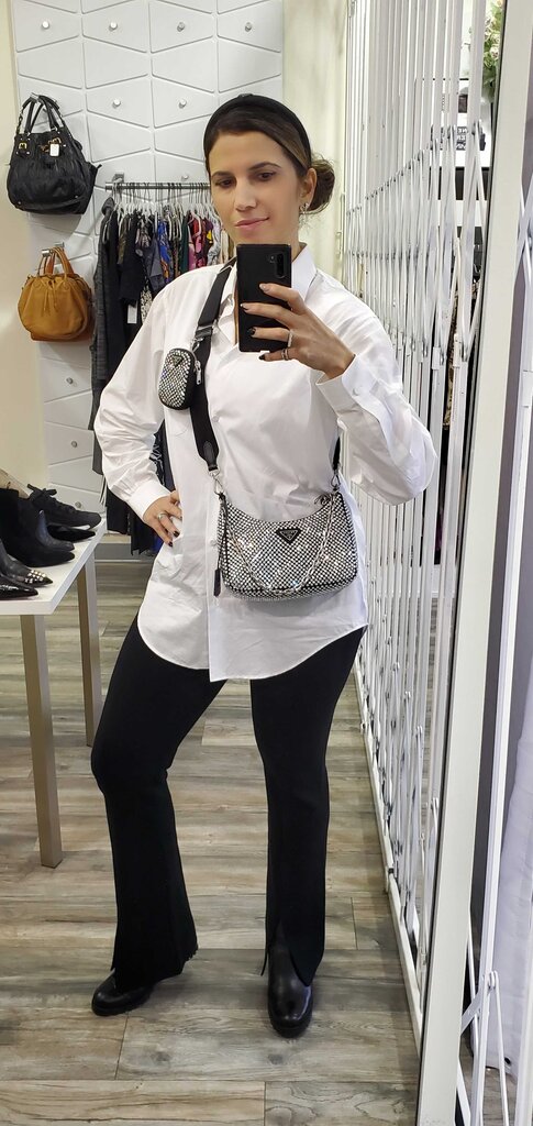 Prada Re-Edition 2005 Shoulder Bag Satin Crystal Embellished