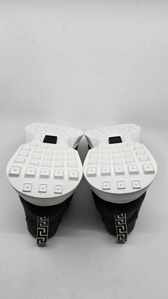 Versace Barocco Logo Print Suede Sneakers