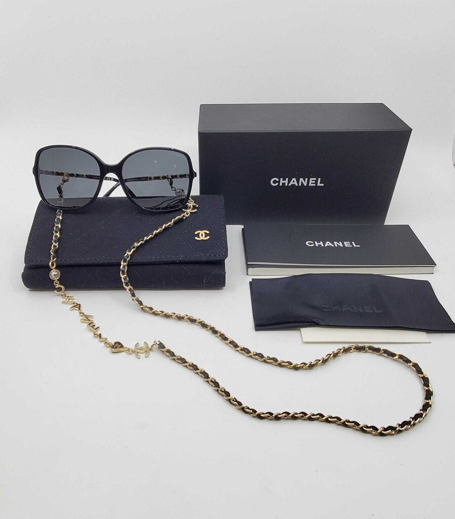 Chanel Square Sunglasses Acetate & Chain