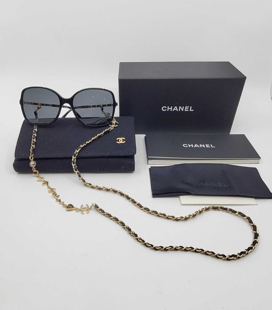 Chanel Square Sunglasses Acetate & Chain