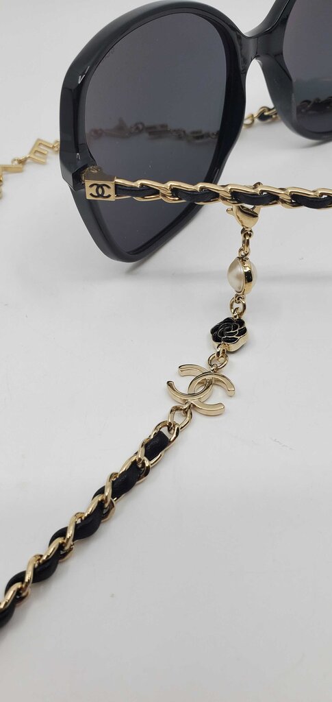 Chanel Square Sunglasses Acetate & Chain