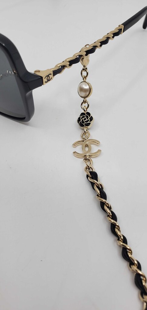 Chanel Square Sunglasses Acetate & Chain