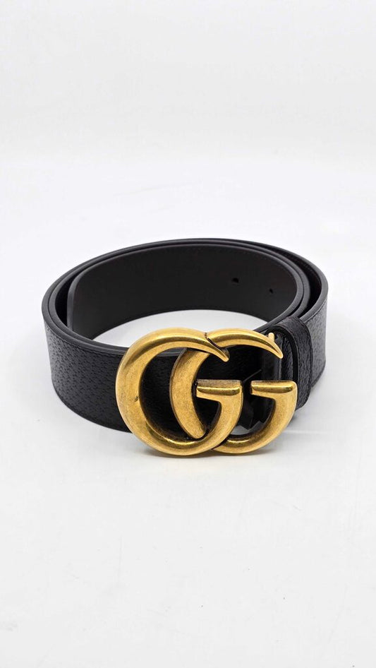Gucci Double G Buckle Leather Belt