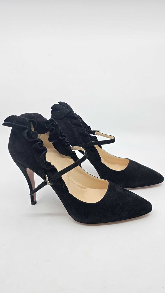 Prada Suede Ruffle Pumps