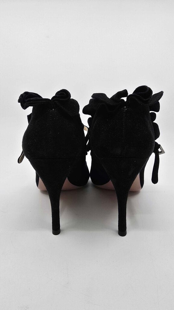 Prada Suede Ruffle Pumps