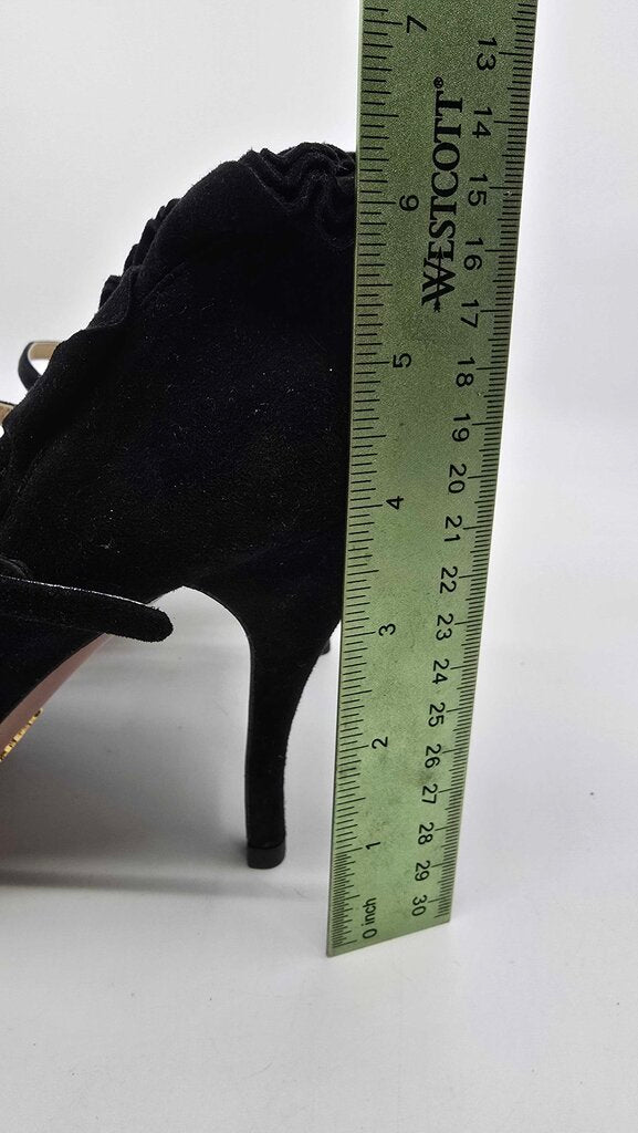 Prada Suede Ruffle Pumps