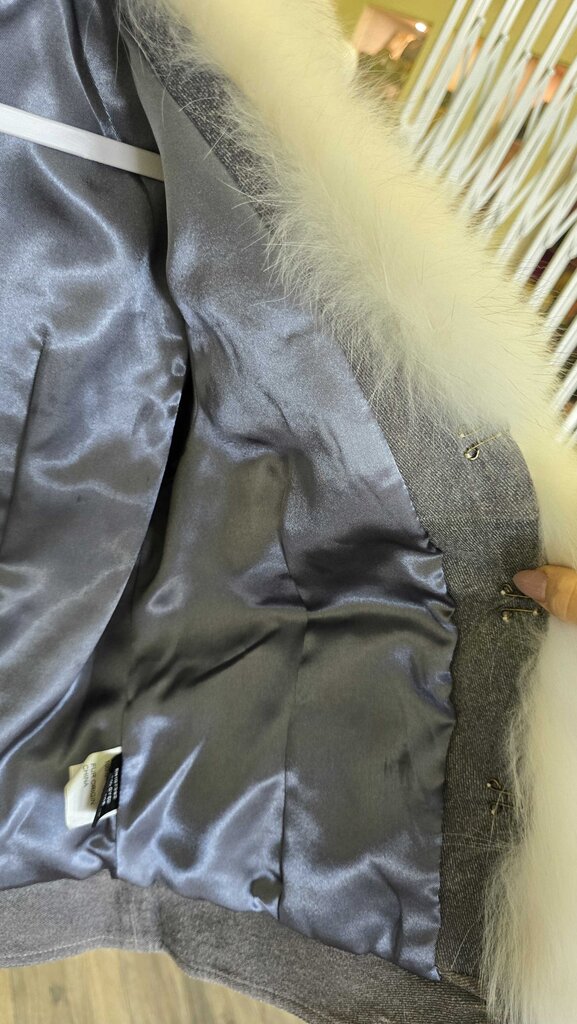 Sheri Bodell Jacket w/ Suede Exterior & Fox Fur Collar