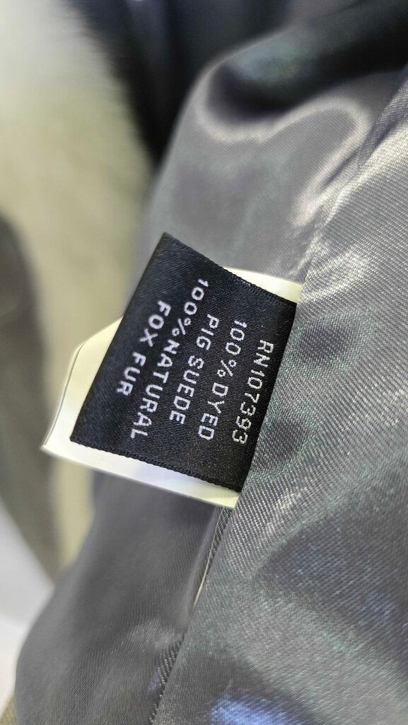 Sheri Bodell Jacket w/ Suede Exterior & Fox Fur Collar