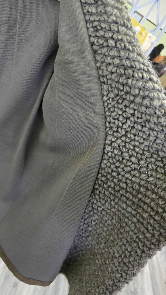 Gimo's Suede & Wool Shearling Belted Cardigan