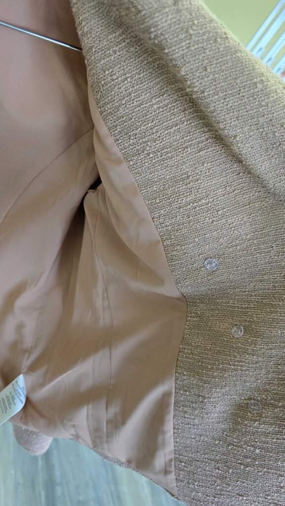 L'Agence Brooke Double Breasted Tweed Cropped Blazer