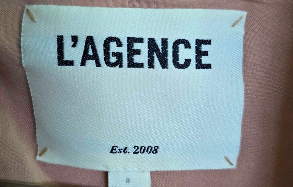 L'Agence Brooke Double Breasted Tweed Cropped Blazer