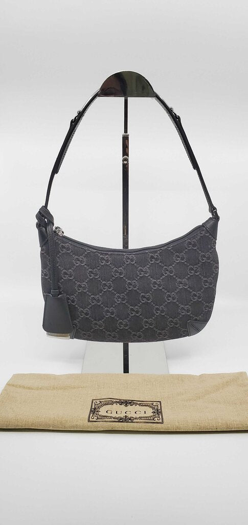 Gucci Horsebit Slim GG Denim Hobo Bag