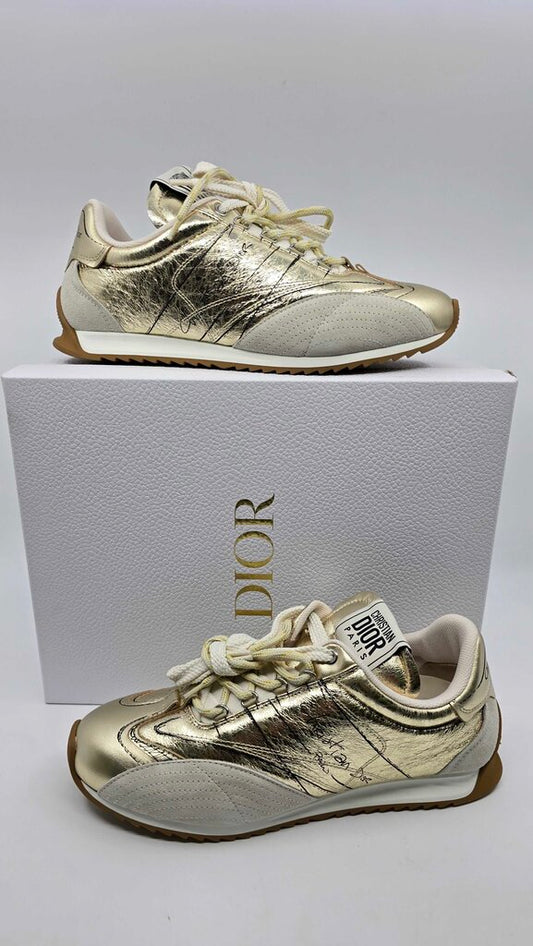Dior D-Sketch Sneakers Crinkled Lambskin & Laminated Calfskin