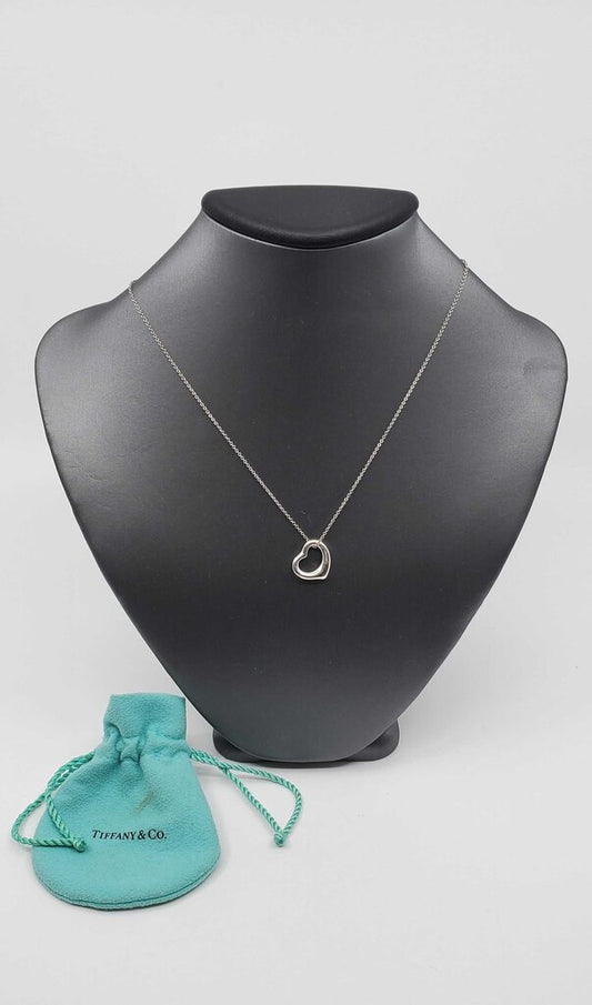 Tiffany & Co. Elsa Pereetti Open Heart Pendant Necklace