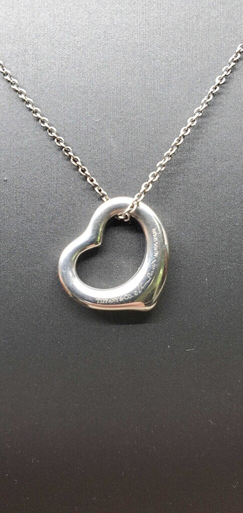 Tiffany & Co. Elsa Pereetti Open Heart Pendant Necklace