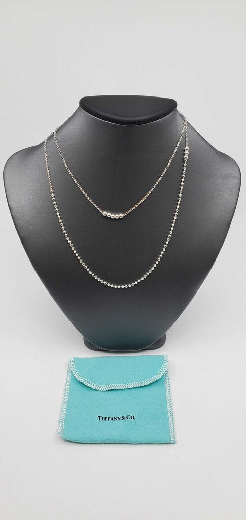Tiffany & Co. Mixed Bead Adjustable Chain Necklace
