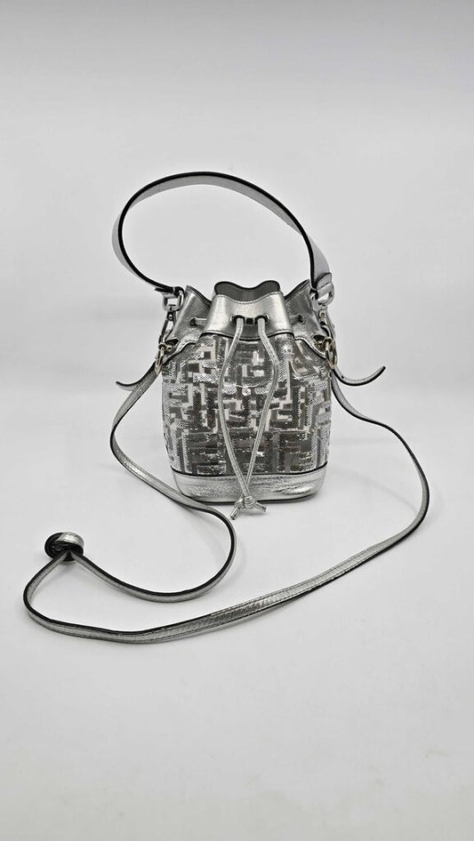 Fendi Mini Sequin Mon Tresor Bucket Bag