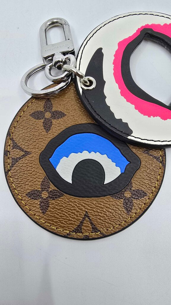 Louis Vuitton x Kansai Yamamoto Kabuki Mask Bag Charm & Key Holder in Monogram Reverse