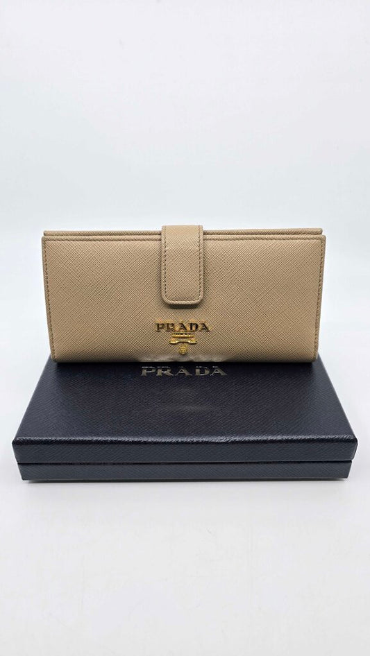 Prada Saffiano Metal Wallet