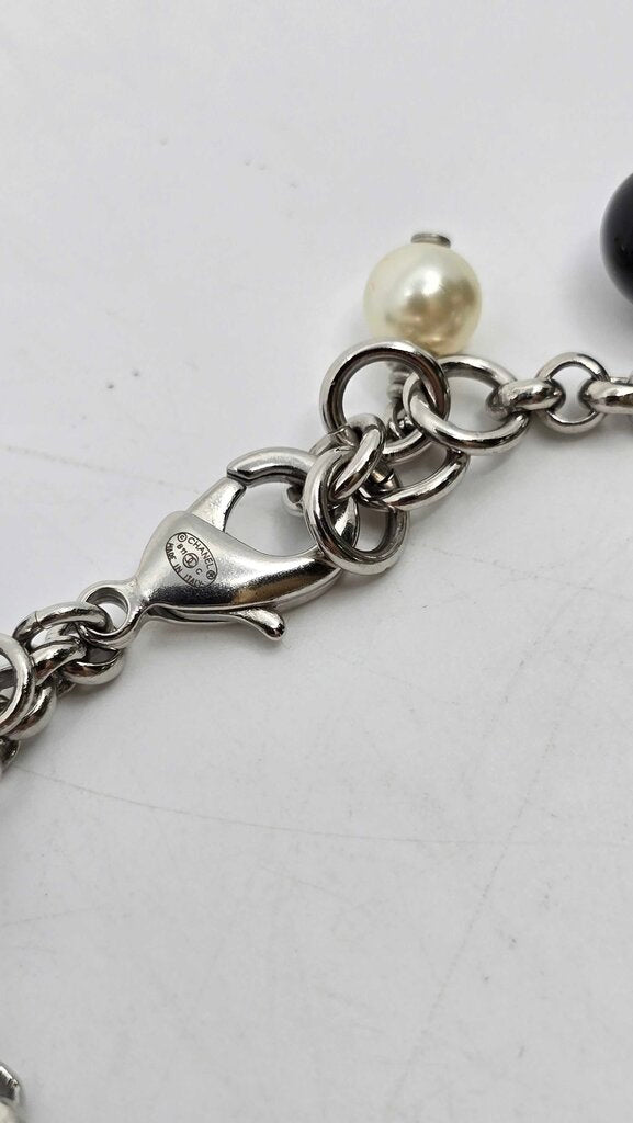 Chanel 2011 Cruise Pearl/Bow Gingham Necklace & Bracelet Set