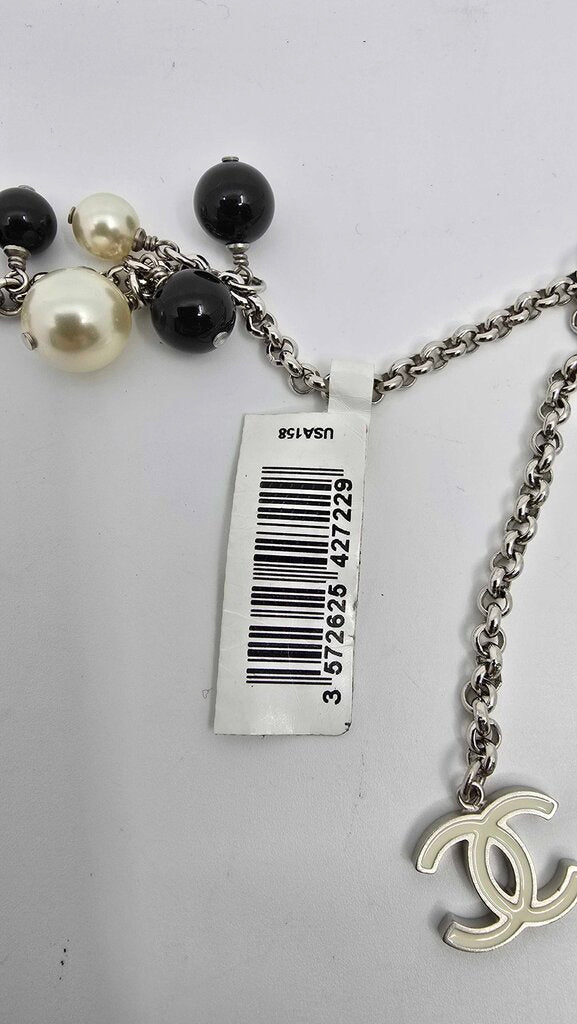 Chanel 2011 Cruise Pearl/Bow Gingham Necklace & Bracelet Set