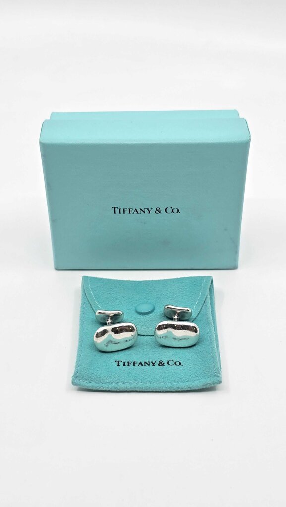 Tiffany & Co. Elsa Peretti Sterling Silver Bean Large Cufflinks