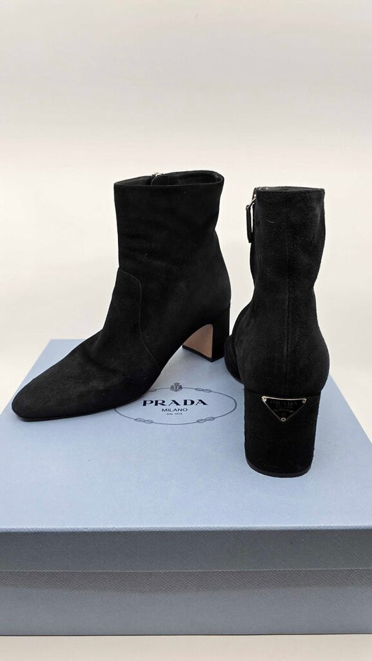 Prada Suede Ankle Boots