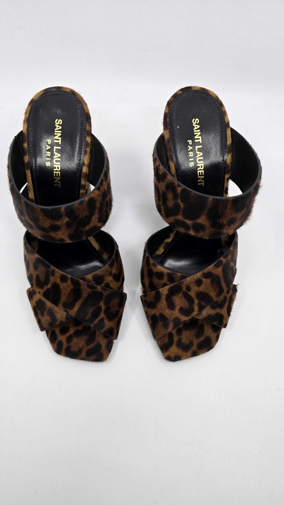 YSL Oak Mule Sandal Pony Hair
