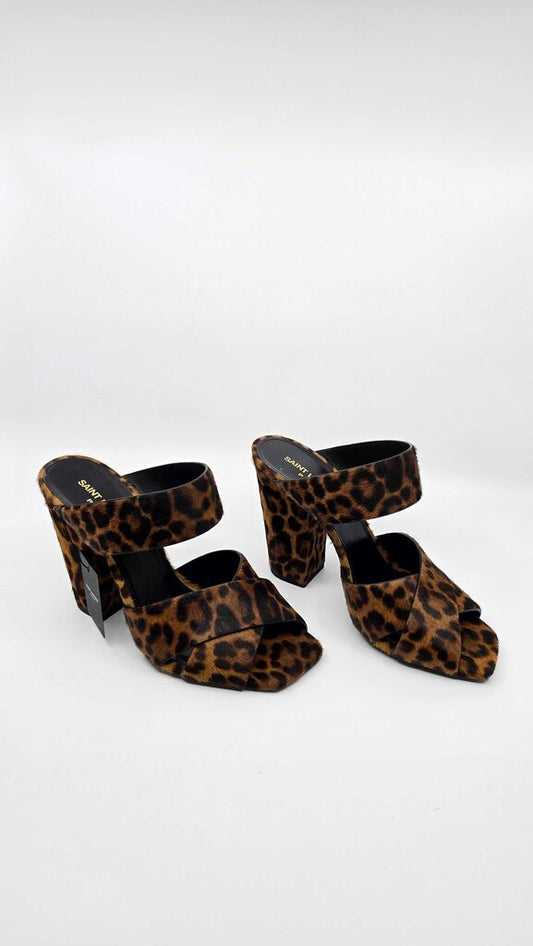 YSL Oak Mule Sandal Pony Hair