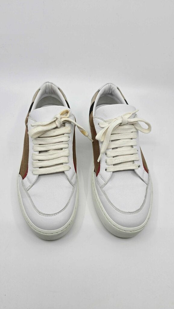 Burberry Check & Leather Sneakers