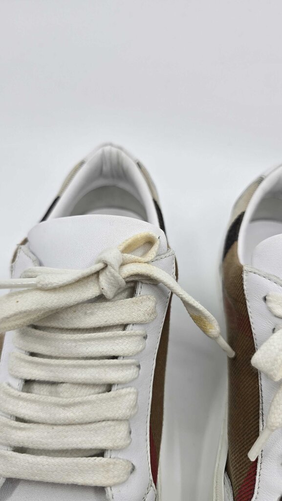 Burberry Check & Leather Sneakers
